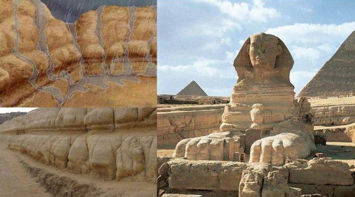 Sfinxul din Egipt   Eroziune apa