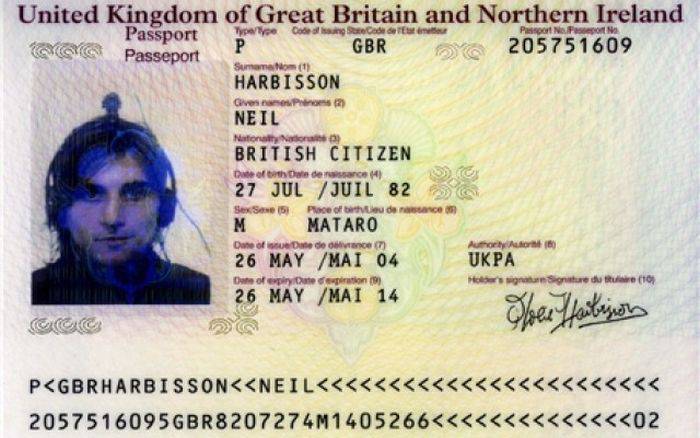 Neil Harbisson   Pasaport